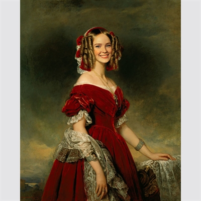 Custom Royal Portrait Queen Louise of the Belgians from Photo,by myDaVinci - myDaVinci